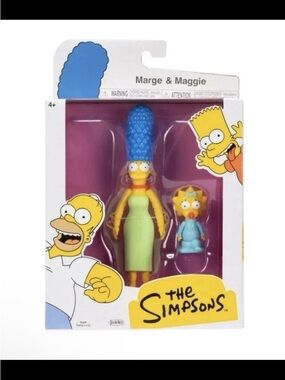The Simpsons Marge & Maggie Figure Set - Blue Hair & Green Dress